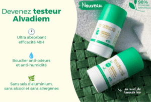 Déo stick absorbant au miel de lavande Bio Alvadiem gratuit sur alvadiem.fr